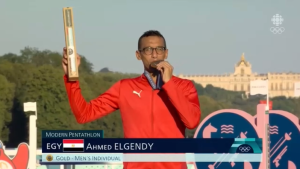 Ahmed Elgendy Paris 2024 Medal ceremony